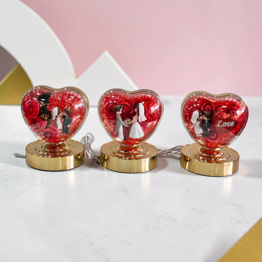 LED  Heart Couple Lamp 208-83