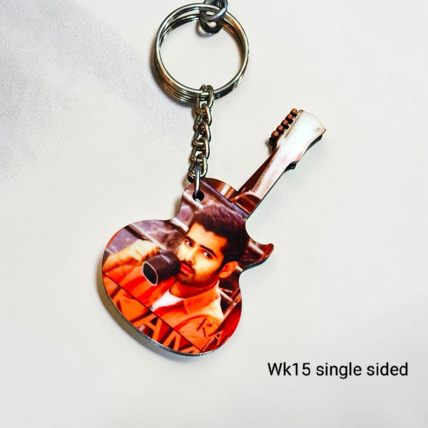 Sublimatiom wooden Single Sided Keychain WK15