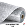 Silver glitter vinyl V450