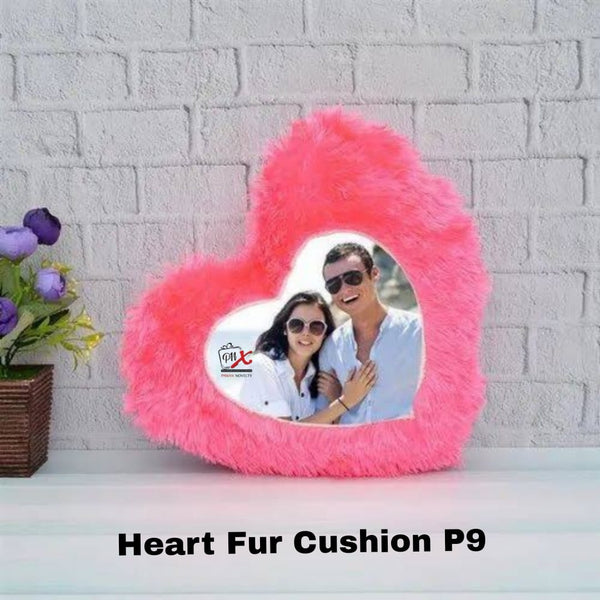 Sublimation Heart Fur Cushion P9