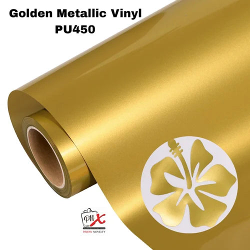 Golden metallic vinyl PU450
