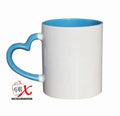 Inside colour mug heart handle MKB04