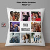 Sublimation white cushion PW17*17